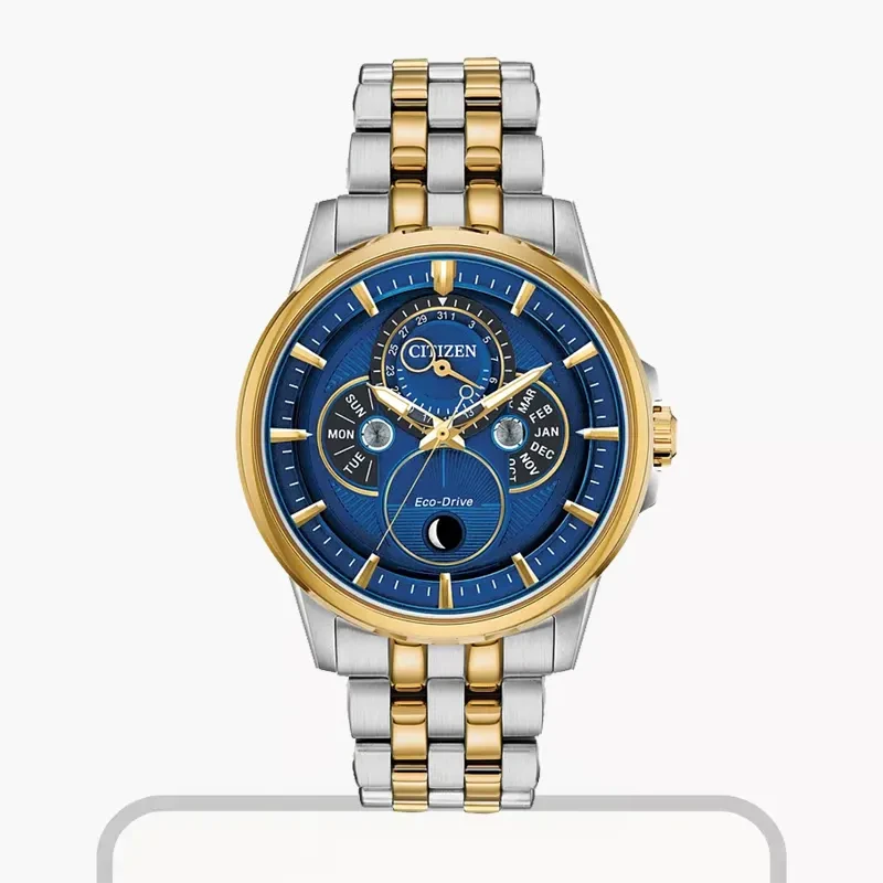 Citizen Calendrier Classic Moonphase Eco-Drive Men's Watch- BU0054-52L